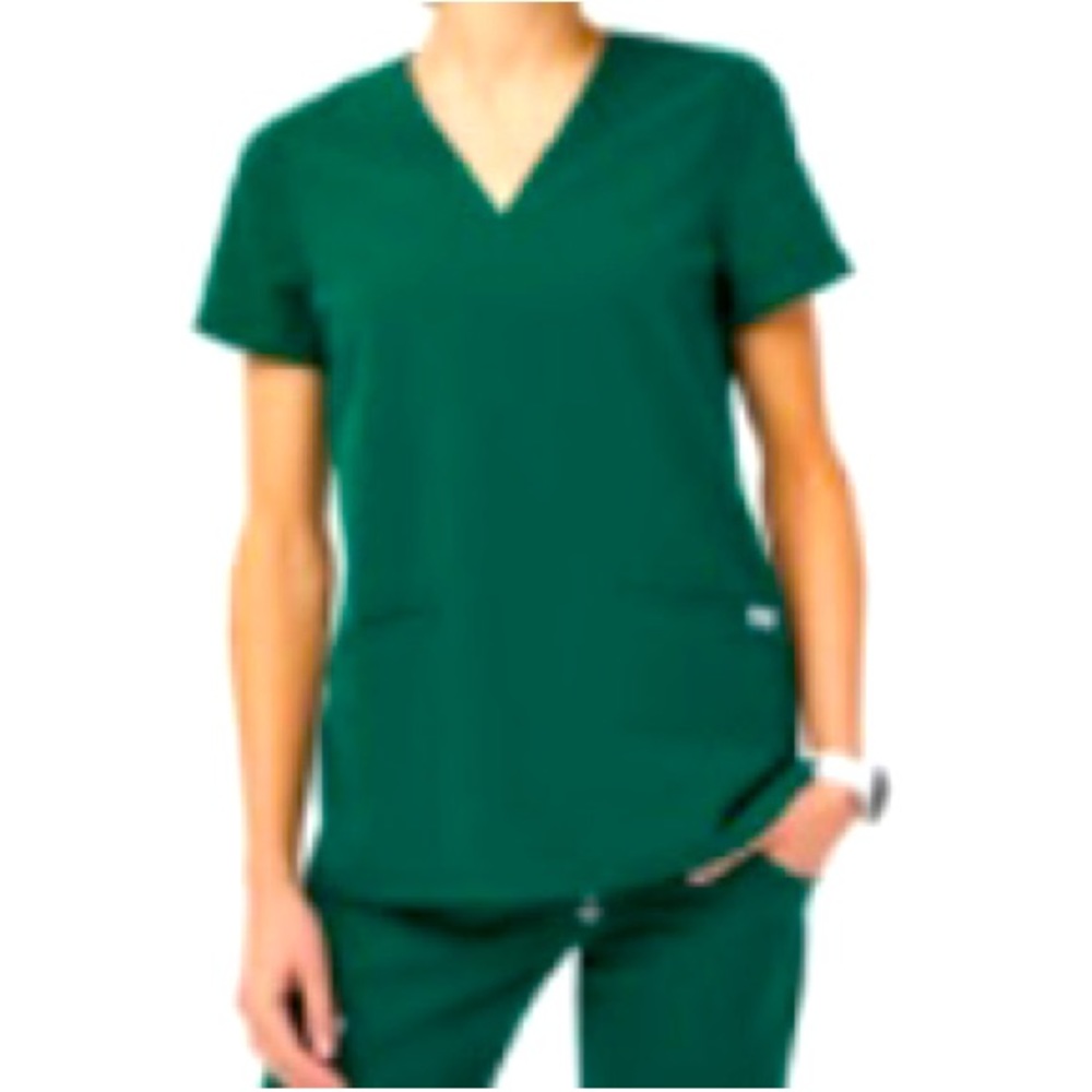 COPY - Figs Hunter Green Top